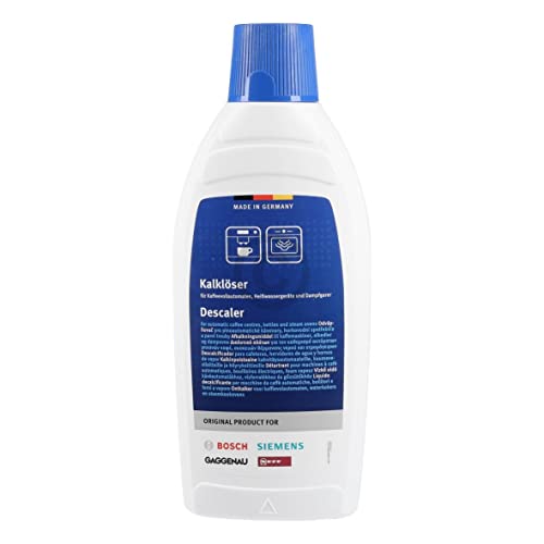 BOSCH Entkalker 500 ml 00311968 Flüssigentkalker für Kaffeemaschinen, Wasserkocher und Dampfgarer, Universal-Anwendung
