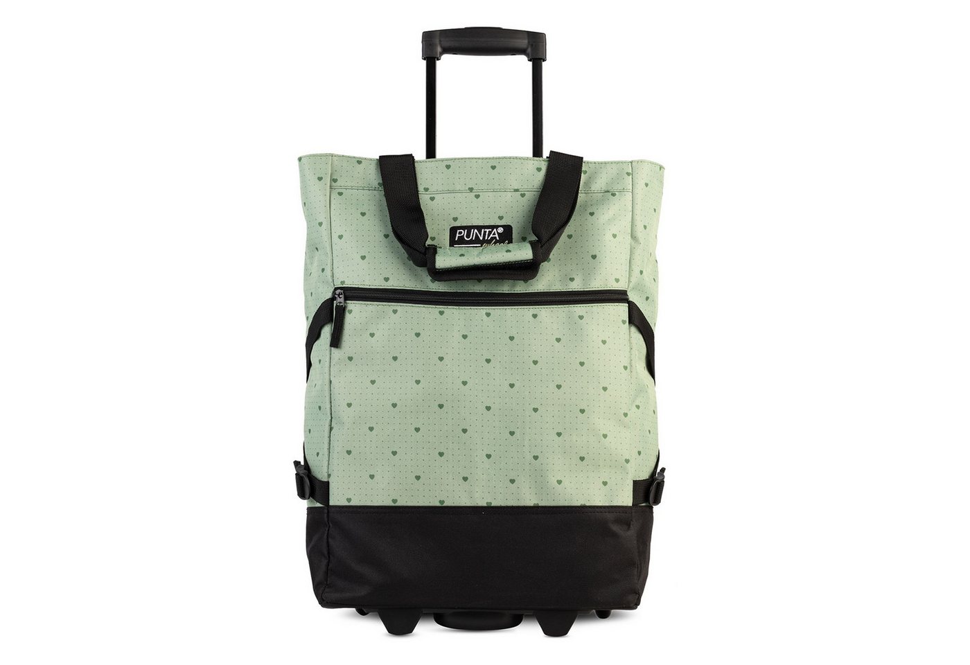 PUNTA Einkaufstrolley Wheel "Print", 33 l, Tragegriff, höhenverstellbar, Teleskopstange - blau