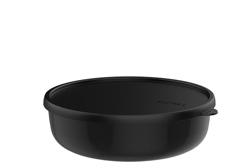Mepal Lumina Mikrowellengeschirr, 2000 ml Frischhaltedose mit Deckel für Kühlschrank, Gefrierschrank und Mikrowelle, Nordic black