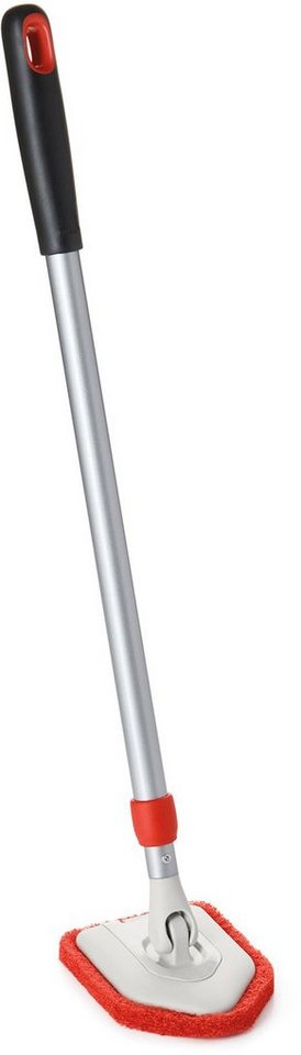 OXO Good Grips Bodenwischer-Set, ausziehbar, für Wannen und Fliesen, schwenkbarer Scheuerkopf, 66-106 cm Verlängerung