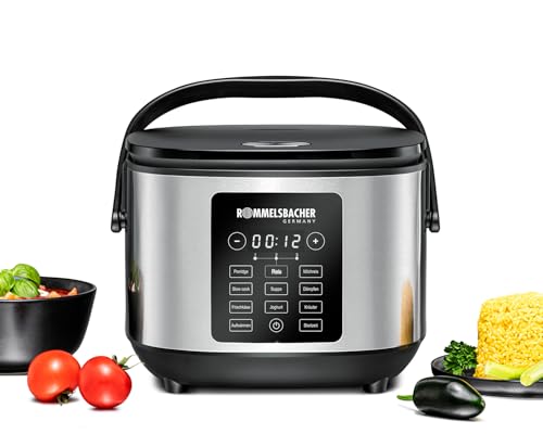 Rommelsbacher Multi-Reiskocher MRK 650, 600 Watt, 3 Liter, Edelstahl-Look, vielseitige Kochprogramme und Warmhaltefunktion