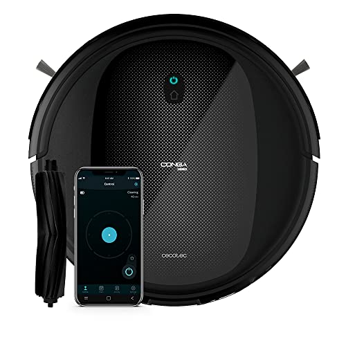 Cecotec Saugroboter Conga 1990 Connected, 4-in-1 Roboter mit Wischtuch, Alexa und Google Home, Haustierbürste, Intelligentes Wischen, APP