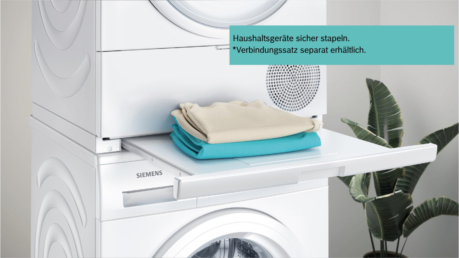 Siemens WQ45H2B90 iQ500 Wärmepumpentrockner, 9 kg, A+++, WLAN-fähig, automatische Flusenentfernung, Hygiene-Programm
