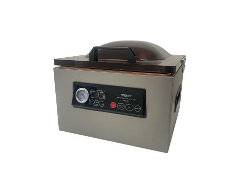 Maxxo VM ChamberLine 90 Gastro Kammervakuumierer 7 l Profi Vakuumierer für Flüssigkeiten Extremleistung 144 l/min. + 30 Stück Vakuumbeutel, Edelstahl