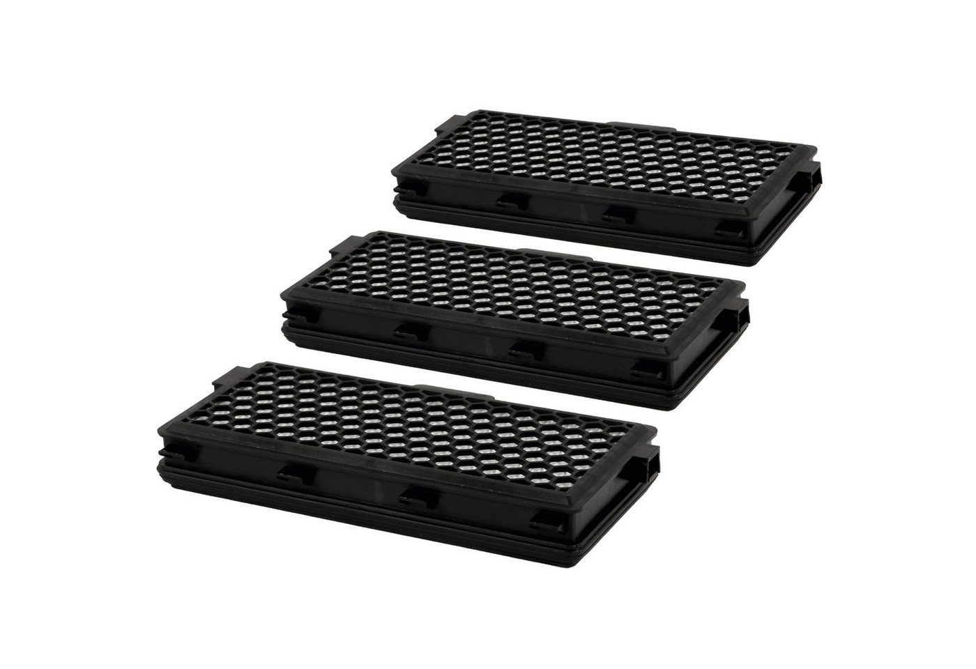 McFilter HEPA-Filter 3er Set, Zubehör für Miele S8340 EcoLine PowerLine S8, passgenau, schwarz, Alternative zu SF-AH 50