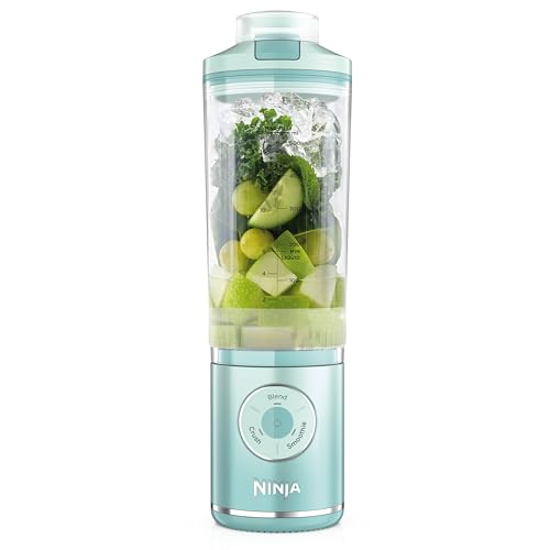 Ninja Blast Max BC251EUMT, Kabelloser Standmixer mit 570 ml Glasgefäß und Auto-iQ Technologie, poliert