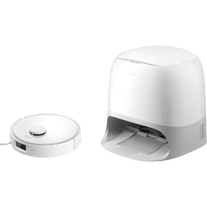 Roborock Qrevo Curv 5A1, Staubsauger Roboter mit 18.500 Pa Saugkraft, FlexiArm Randwischsystem und Multifunktions-Dock 3.0, Weiss