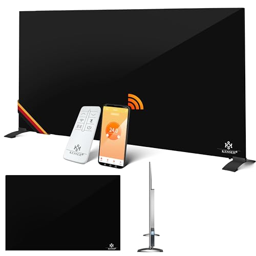 KESSER® Infrarotheizung 520W Aluminiumheizung Energiesparend 2in1 Standgerät & Wandmontage Elektroheizung mit Erkennung Offener Fenster + Fernbedienung & App-Steuerung Thermostat Infrarot Heizpaneel