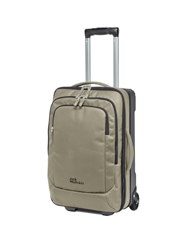 Jack Wolfskin Unisex TRAVELTOPIA Wheeler 40 Gepäck-Koffer, Dusty Olive, One Size - Rollkoffer mit 40 Liter Volumen, PFC-frei, Laptopfächer, wasserabweisender Reißverschluss