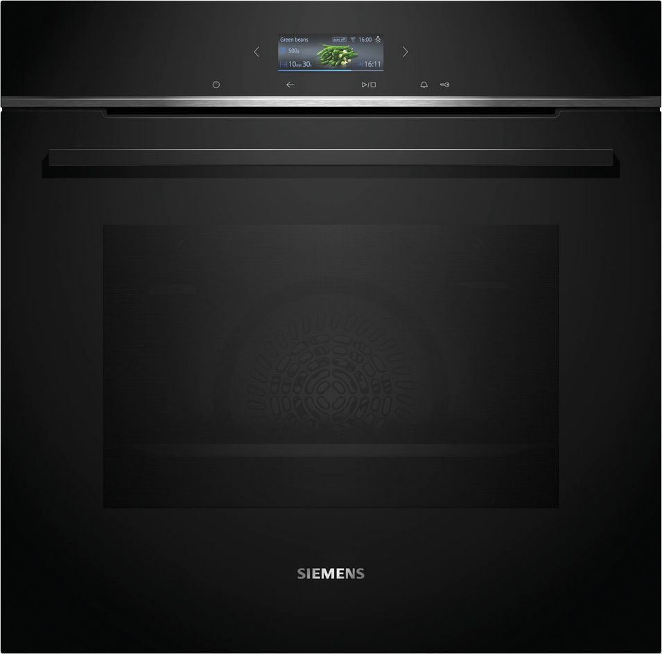 Siemens iQ700 HB774GLB1 Einbaubackofen, 60 x 60 cm, Schwarz, Edelstahl, 71 L, AutoClean, Lieferung zum Aufstellungsort