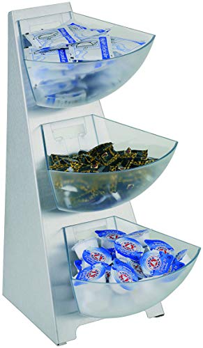 APS Multi-Rack, Küchenregal, Gestell, Portionsschütte, Portionsspender, Dispenser, 18/0 Edelstahl, Volumen pro Schütte 1 Liter Inhalt, 3-stufig