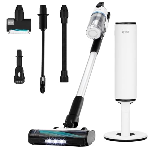 Levoit AERO Akku Staubsauger mit 60 Tagen handsfrem Reinigung, 99,999% HEPA Effizienz, Anti-Tangle für Tierhaare und Hartböden, kabellos, Laufzeit bis 150㎡