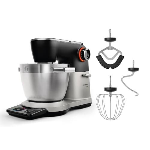 Bosch MUMS8ZS00 Küchenmaschine Serie 8, 6L Edelstahlschüssel, 1.800 W, 9 Automatikprogramme, Waage, Timer, spülmaschinenfest