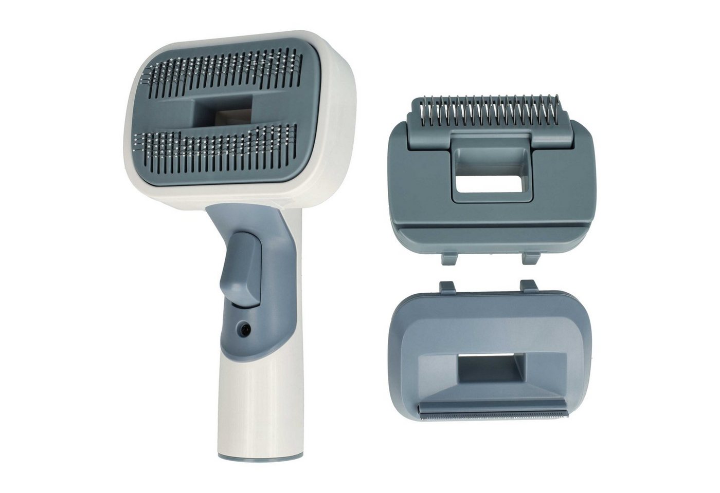 vhbw Tierhaardüse für Moulinex Staubsauger, 3-in-1 Bürste, selbstreinigend, weiß/ grau