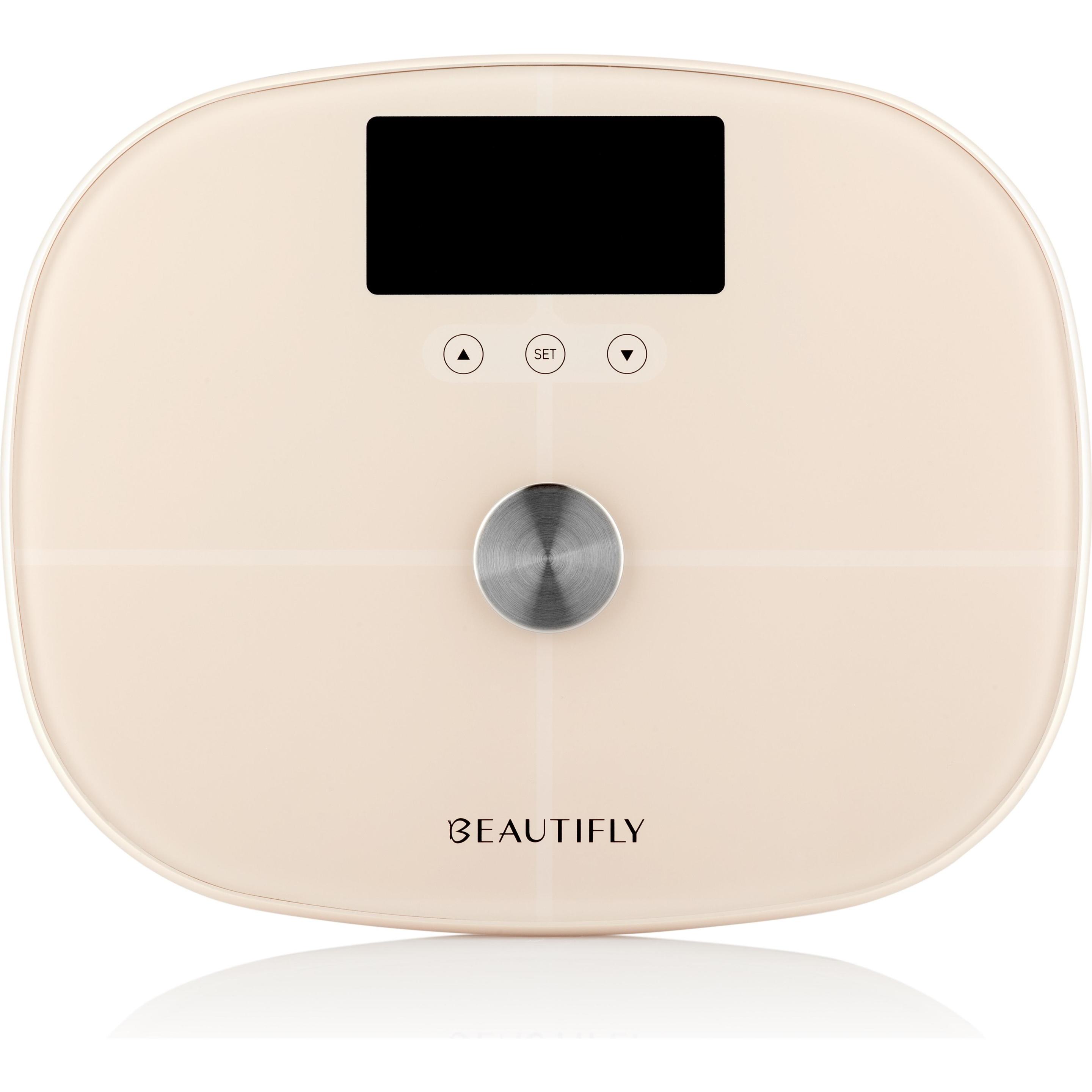 Beautifly SlimSense Digitale Personenwaage, 180 kg Kapazität, Körperanalyse mit LCD-Display und Athletenmodus