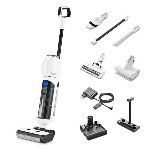 MEDION H30 Hartbodenreiniger mit Saugfunktion (kabellos, Akku, getrennter Frisch- und Schmutzwassertank, Selbstreinigung, LED Display, MD11935)