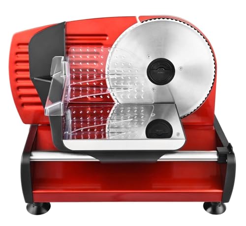 Efbe Allesschneider AS 1003 RD 2M, 150 W, stufenlose Schnittstärkeneinstellung, Edelstahlmesser, Rot