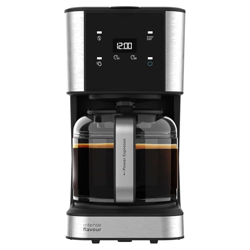 Cecotec Coffee 66 Drop und Touch, Filterkaffeemaschine mit 950 W, 1,5 L, 12 Tassen, Touchscreen, 24-Stunden-Timer, wiederverwendbarer Netzfilter