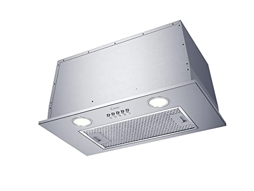Candy CBG6250/1X, Dunstabzugshaube, 52 cm, 3 Leistungsstufen, 620 M3/H, Kohlefilter, fettfreies Aluminium-Panel, LED-Beleuchtung, 67 DB, Edelstahl