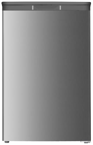 Schoepf GS87SBIX, freistehender Gefrierschrank mit 87 Liter, Inox-Look, 4 Sterne Gefriervermögen, Energieeffizienzklasse A