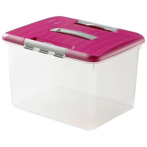 Curver 259568 Aufbewahrungsbox Optima Classic 75 Jahre-Edition Flieder, Multifunktional mit Deckelgriffen