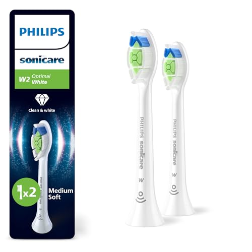 Philips Sonicare W2 Optimal White, Original Ersatzbürstenköpfe, strahlend weiß, 2er-Pack