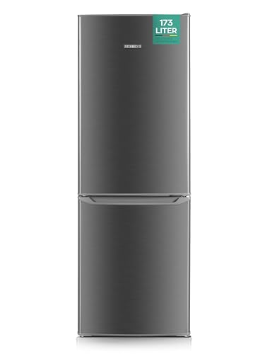 Heinrich´s Kühlgefrierkombination 173L, LED Beleuchtung, leise 40dB, große Tiefkühlboxen, 7 Temperaturstufen, Heinrich´s(inox)