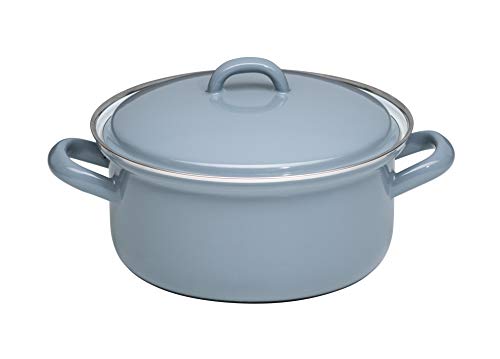 Riess 0129-065 Kasserolle mit Deckel 18, CLASSIC - PURE GREY, 18cm, 1,5L, Induktion geeignet, helles Grau