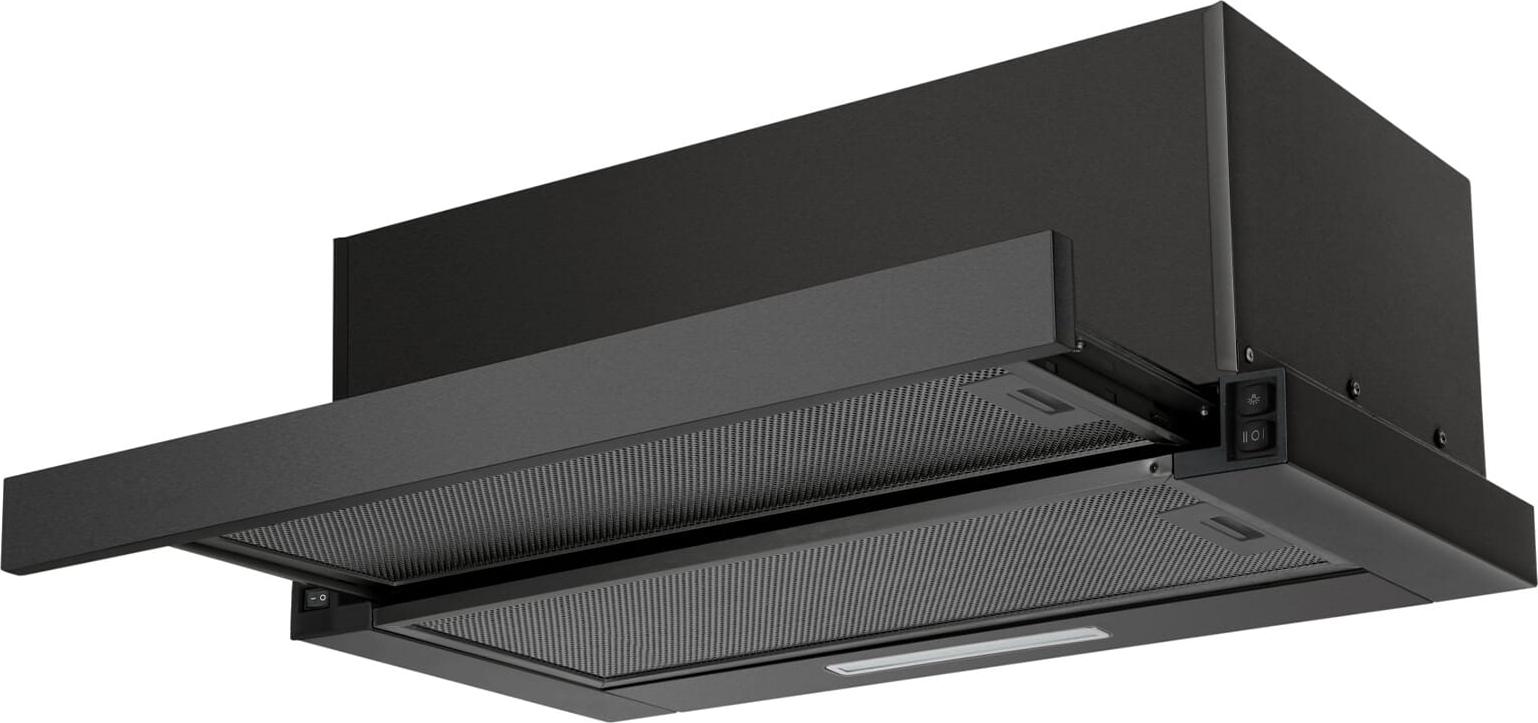 Amica FH 664 634 SF, Flachschirmhaube 60 cm, Schwarz, 3 Leistungsstufen, Abluft- und Umluftbetrieb