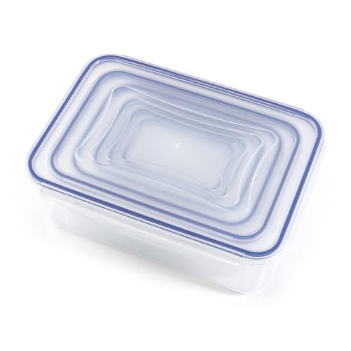 GOURMETMAXX Frischhaltedosen-Set Klick-it, 6-tlg. BPA-frei, luft- & wasserdicht, mikrowellen- und gefrierschrankgeeignet, stapelbar