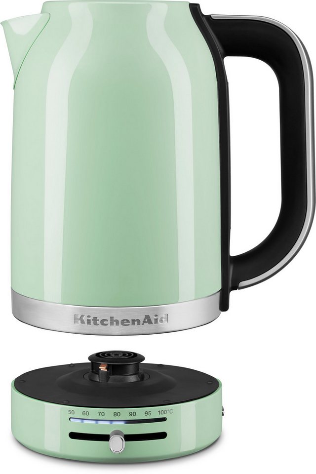 KitchenAid Wasserkocher 5KEK1701EPT, 1,7 l, 2400 W, pistazie, variable Temperatur und Innenseite aus gebürstetem Edelstahl