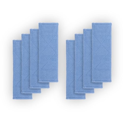 Ersatzbezug ( 8 Stück ) Bodenwischer 40cm - Mikrofaser Wischbezug, für alle gängigen Klapphalter - Flachwischer Bezug für alle glatten Bodenarten