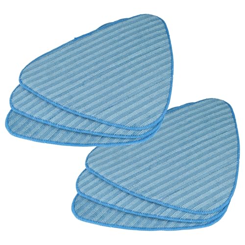 vhbw 6x Wischtuch kompatibel mit Dirt Devil AquaClean DD301-0, DD302-0, M318, M318-0, M325 Dampfreiniger, Dampfmop, waschbar, fusselfrei, 29 cm x 21 cm, weiß / blau