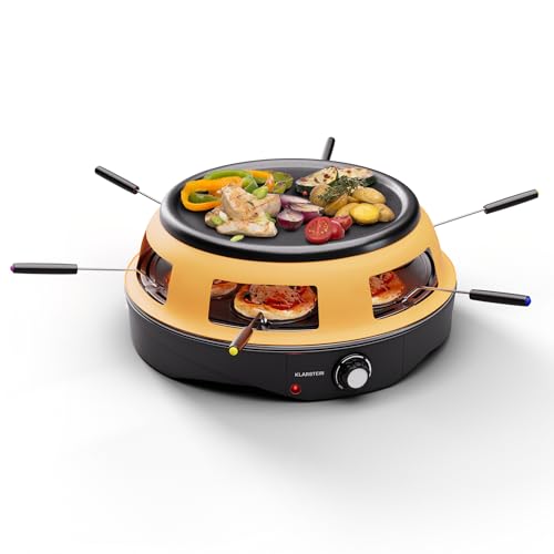 Klarstein 3-in-1 Raclette-Tischgrill mit Steinplatte & Pizzaofen, Grill ...
