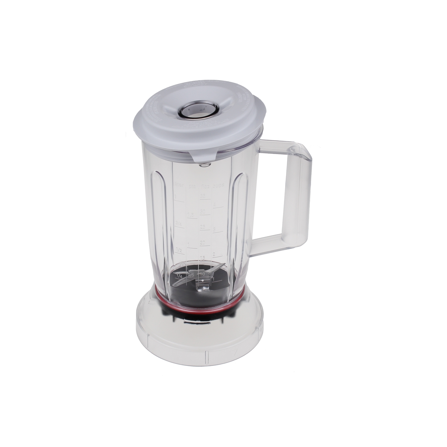 BOSCH Mixeraufsatz 11010038, transparent mit weißem Deckel, 1 Liter Fassungsvermögen, passend für Bosch und Siemens Küchenmaschinen