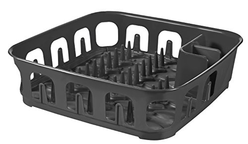 Curver Geschirrständer Essentials quadratisch in grau, Plastik, 39.1 x 39.1 x 10.9 cm