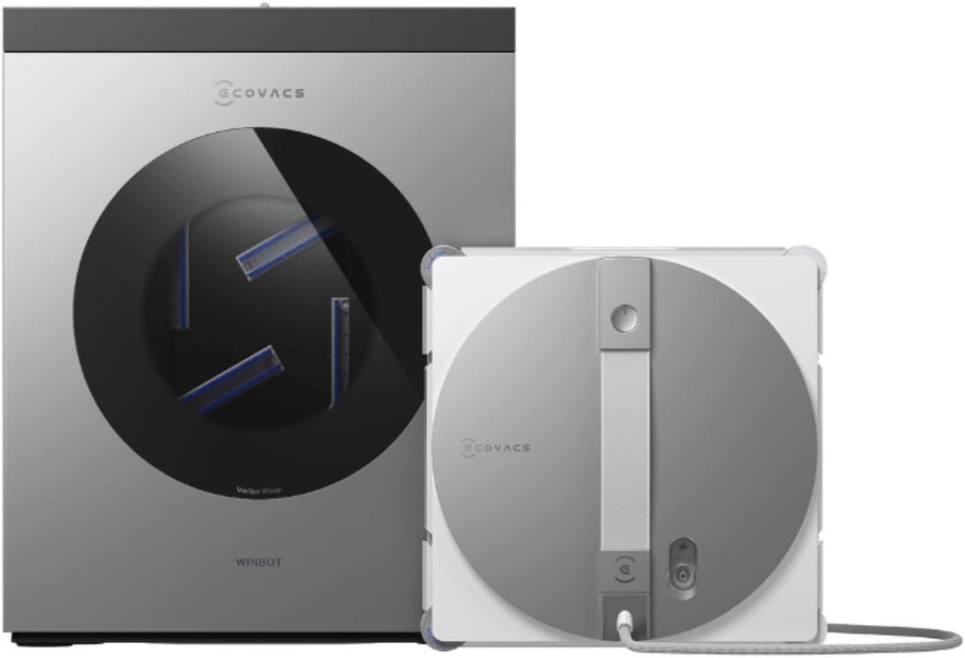 ECOVACS WINBOT W3 OMNI, Fensterputzroboter mit Multifunktionsstation, automatischer Reinigung der Wischpads, TruEdge-Technologie, 12-stufiges Schutzsystem