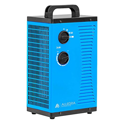 ALLEGRA H32 Keramik Heizlüfter Elektroheizer - 3 KW 3000 Watt, mit Thermostat und 1,5m Zuleitung