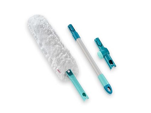 Leifheit SUPERDUSTER XL Pro Reach Set, Staubwedel mit 43 cm ausziehbarem Stiel, waschbar bis zu 50 Mal, Mikrofaser, flexibles Gelenk