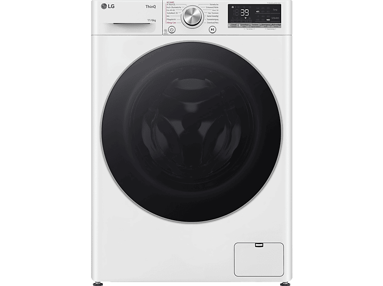 LG W4WR70E61 Serie 7 Waschtrockner, 11 kg Kapazität, 1360 U/Min, Inverter Direct Drive, AI DD, TurboWash® 360° mit Dampfprogramme