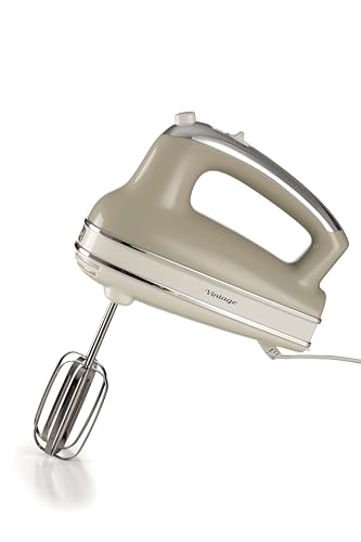 Ariete 1548 Handmixer Vintage, 450 W, 5 Geschwindigkeiten, Turbo-Funktion, 2 Schneebesen, Beige