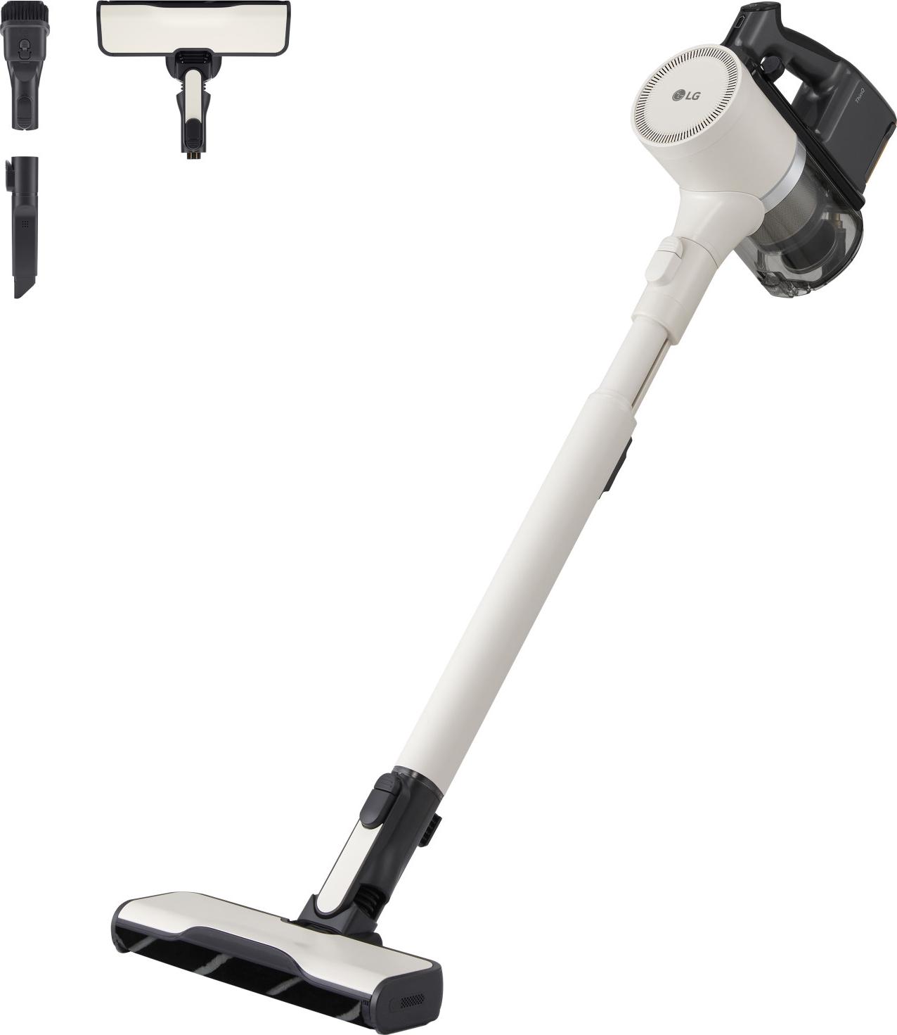 LG CordZero A9K Lite, Kabelloser Staubsauger mit 220W, 60min Laufzeit, Beige, inkl. Kompressor und HEPA-Filter