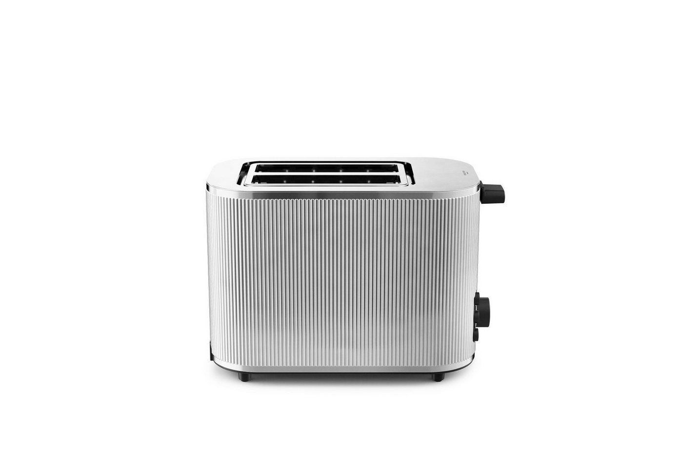 Georg Jensen Toaster Bernadotte Edelstahl, 2 kurze Schlitze, für 2 Scheiben, Art Déco-inspiriert, glänzend