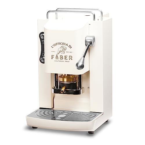 Faber Coffee Machines Espressomaschine Pro Deluxe ESE Pad 44 mm, einfache Reinigung, Tassenwärmer, schnelles Aufheizen, Chrom-Finish