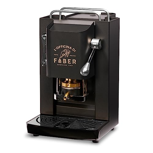 Faber Coffee Machines Pro Deluxe Espressomaschine ESE Pad 44 mm, Tassenwärmer, schnelle Aufheizung, einfache Reinigung, Chrom-Finish