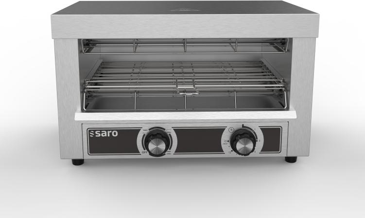 Saro Quarzröhren-Toaster Modell ALAVA, Edelstahl mit Ober- und Unterhitze, Zeitschaltuhr und Quarz-Heizelement bis 250°C