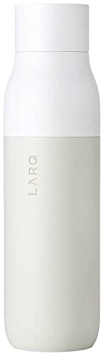 LARQ Bottle Twist Top 500ml - Isolierte Edelstahl-Trinkflasche | Thermoskanne, BPA-frei | Wiederverwendbare Wasserflasche für Camping, Büro und Reisen | Hält Getränke kalt und heiß, Granite White