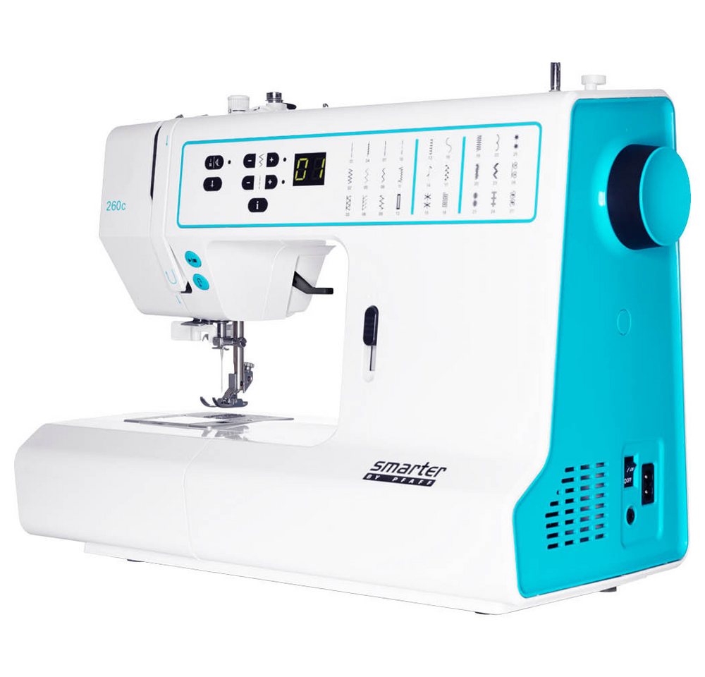 PFAFF Nähmaschine Smarter 260c, mit 15 Stichen, Start/Stop-Funktion und integriertem Nadeleinfädler