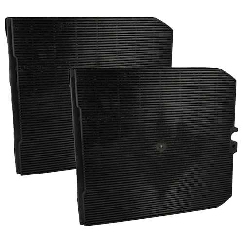 vhbw 2x Aktivkohlefilter Ersatz für Falmec 103050107, 114164, Typ 3, AS-AZKF340 für Dunstabzugshaube, schwarz