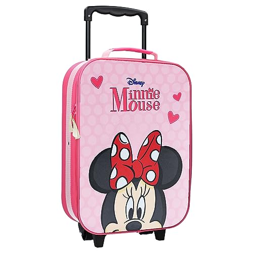 Vadobag Trolley Minnie Mouse Star Of The Show, niedlicher Minnie Mouse-Print, praktische Doppelreißverschluss und ausziehbarer Griff